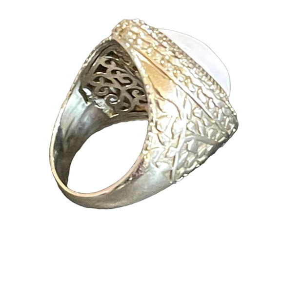 Stunning designer DP 925 sterling Moonstone fancy heavy handmade ring - Picture 11 of 11